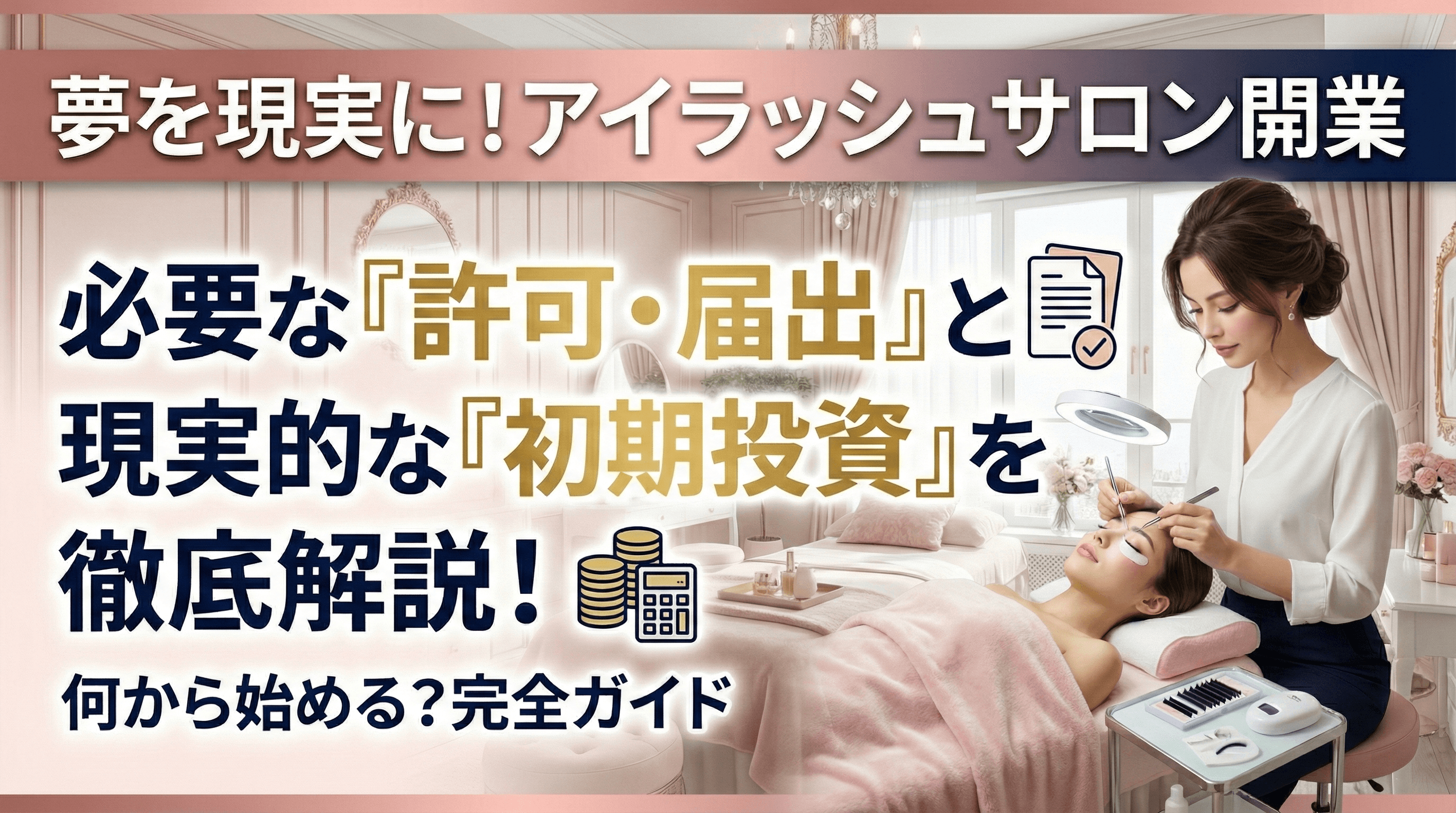 アイラッシュサロンの開業ガイド｜必要な許可・届出と初期投資