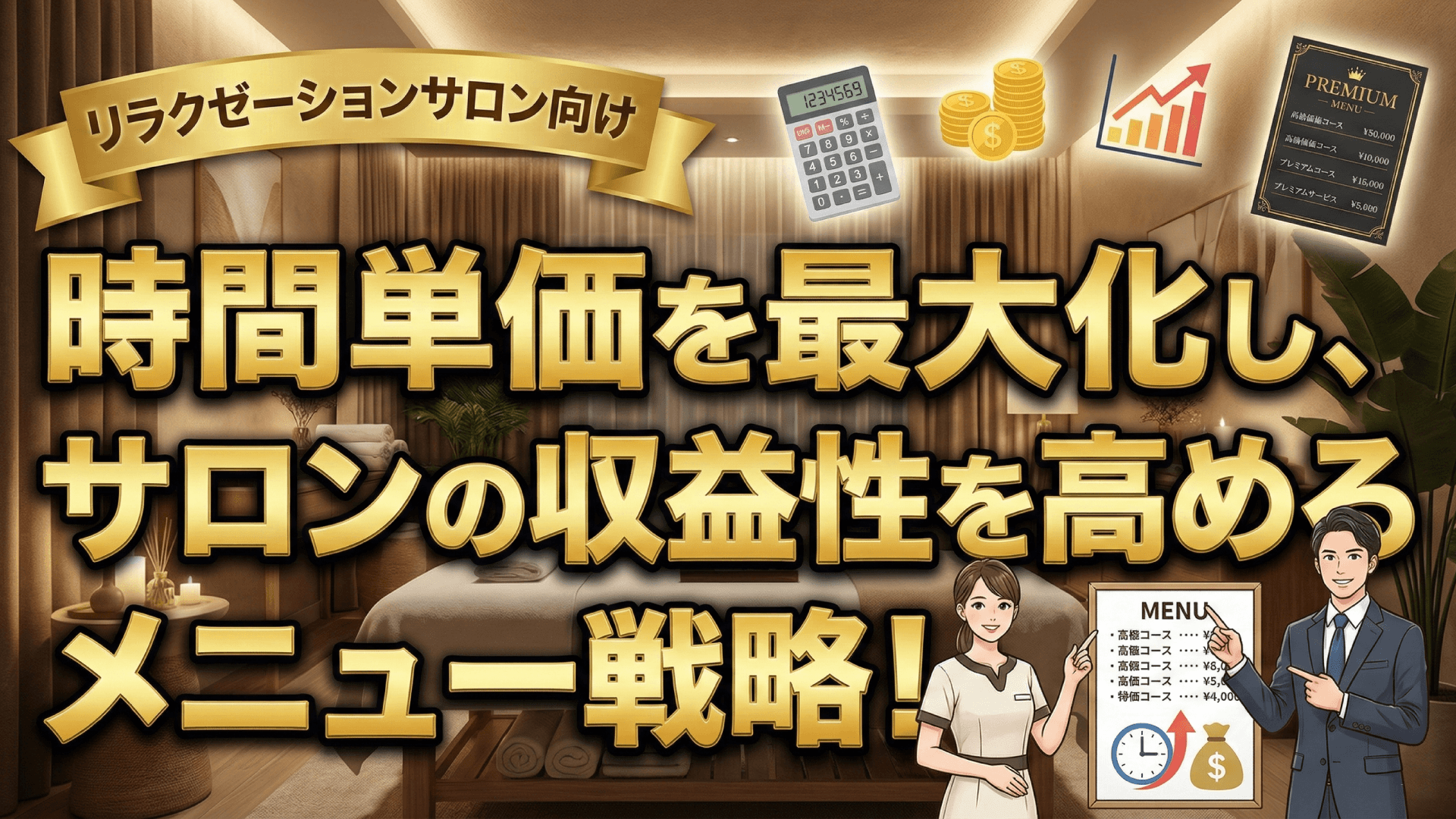 リラクゼーションサロンのメニュー設計｜時間単価を最大化する価格戦略