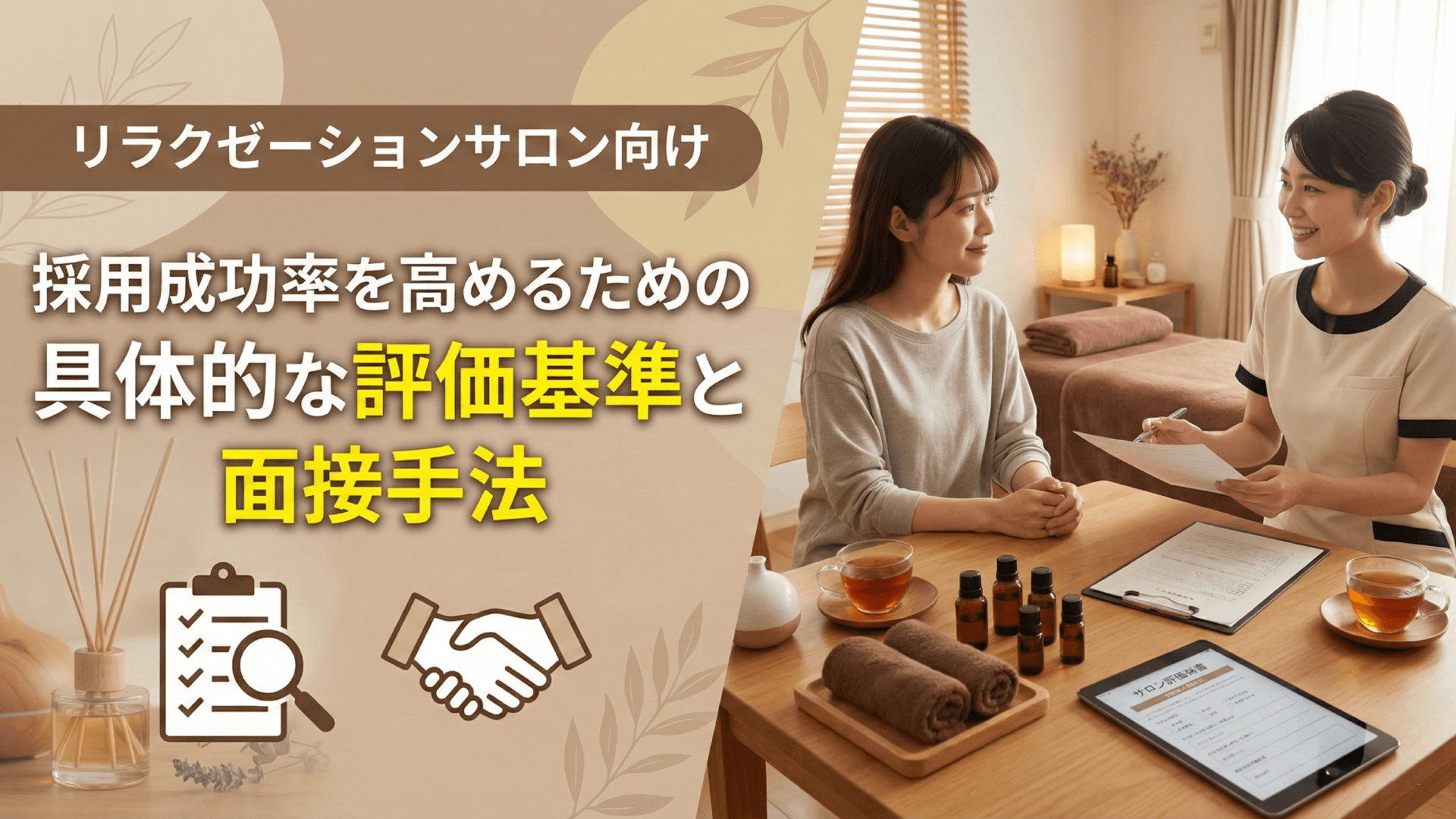 セラピストの採用基準｜技術力と癒し力を見極める面接のポイント