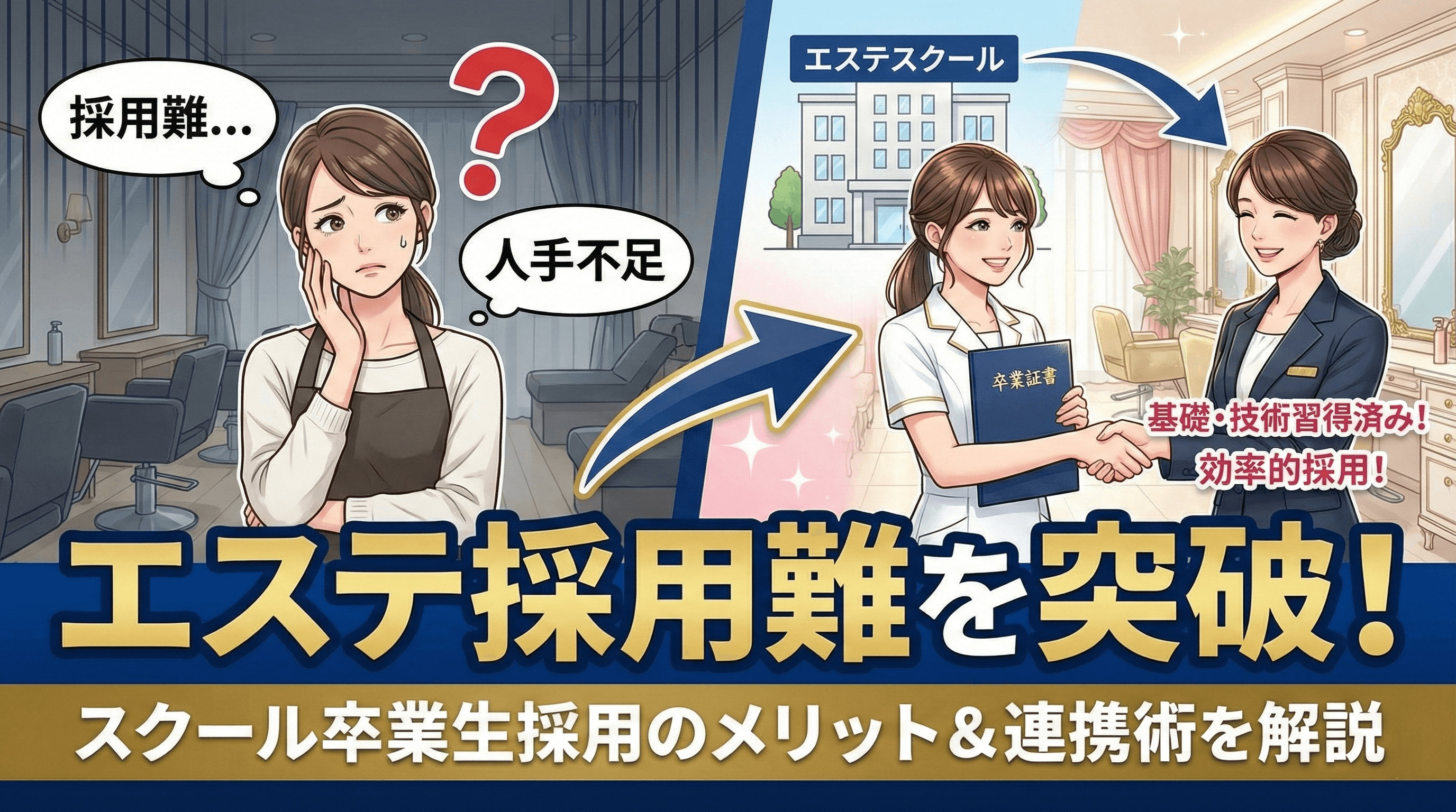 エステスクール卒業生を採用するメリットと採用活動のポイント