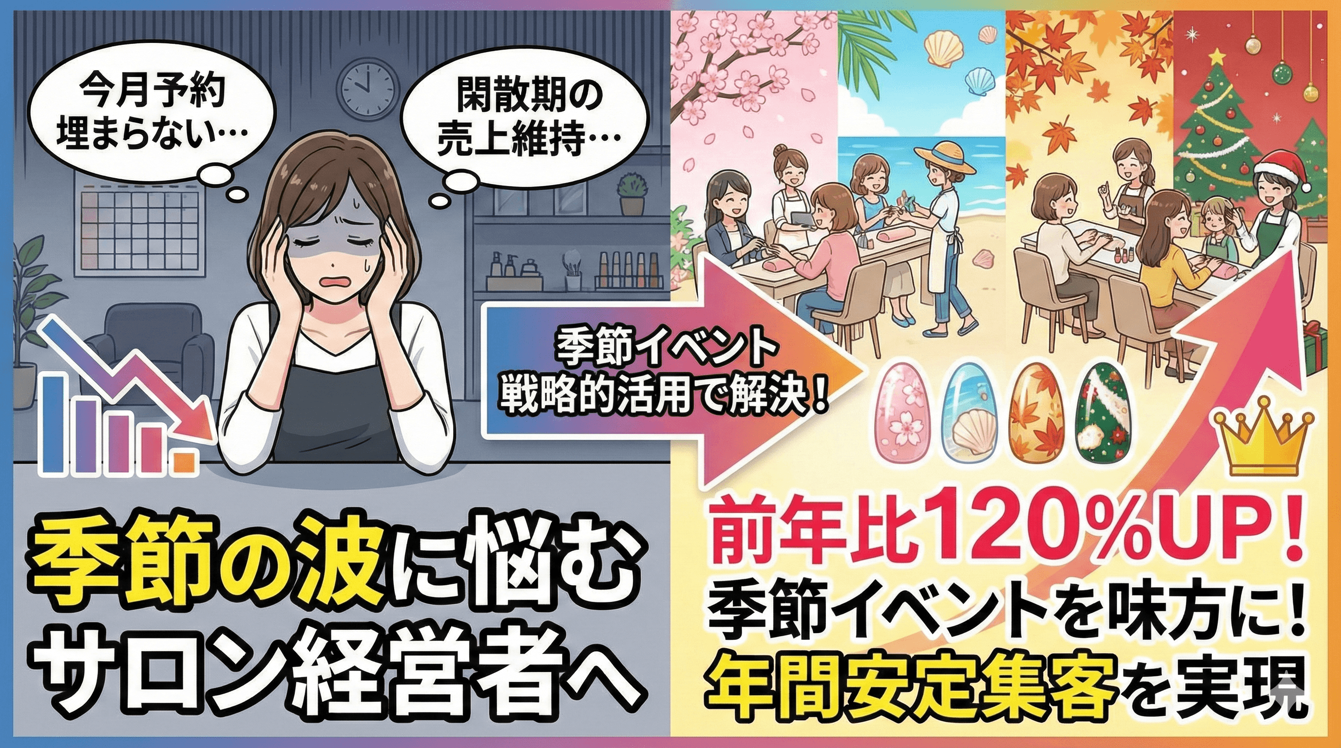 ネイルサロンの季節キャンペーン設計｜年間を通じた集客イベント企画
